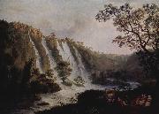 Jacob Philipp Hackert Villa des Maecenas mit den Wasserfallen in Tivoli oil painting